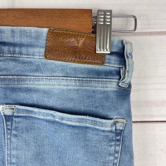 All Saints Jeans Womens 27 Grace Ankle Stretch Skinny Blue Denim‎ pockets - Picture 5 of 6